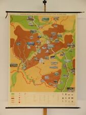 Rhineland-Palatinate And Saarland Lernkarte 1964 Schulwandkarte Wall Map picture