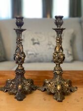 Vintage Rococo Hollywood-Regency Style Taper Candlesticks, Candleholders, Candle picture