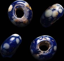 CERTIFIED AUTHENTIC Ancient 2500 years old Phoenician Blue Bead Glass Stone picture