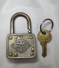 Vintage Master Lock Co 77 Padlock Lion Head With Key picture