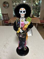 New Dia de los Muertos Multicolor Resin Mariachi Skeleton with Guitar Decoration picture