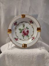 🔥 Vintage Schumann Germany Ashtray Gold Floral  (6 Inch) picture
