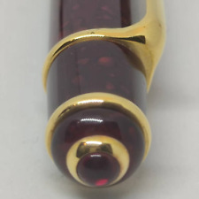 Cartier Diabolo Spotted Bordeaux Red Gold Plated Fountain Pen 18K Gold Nib picture