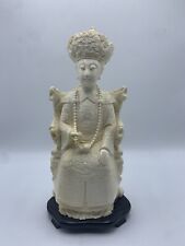 ~Asian Empress on Throne Fine Detail Resin Statue Vintage-see description ￼ ~ picture