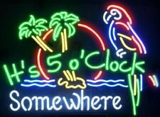It's 5:00 Somewhere Parrot Palm Tree 24