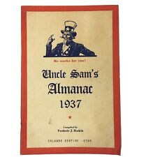 Vintage Almanac Uncle Sams 1937 Compiled by Frederic J Haskin Paper Ephemera u picture
