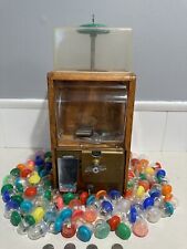 1950'Baby Grand  Gumball/Capsules Machine  W/Top  Extension And Over 100 Charms picture