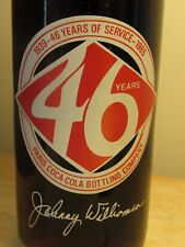 JOHNNY WILLIAMSON 46 Years RETIREMENT  Coca Cola Bottle  -  1985 - Paris, Texas picture