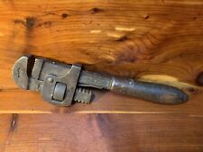 Vintage Walworth #10 Adjustable Pipe Wrench Wood Handle Made in USA- BOSTON picture