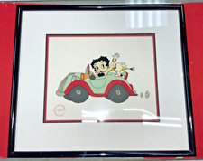 VTG 1991 King Features Syndicate Betty Boop “Sunday Drive” Serigraph Cell w/ COA picture