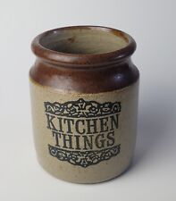 Vintage Moira Handmade English Stoneware Crock Jar for KITCHEN THINGS Utensils picture