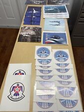 Vintage USAF Thunderbird Lot Pictures Posters Stickers KG JD picture