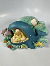 1995 The Beginners Bible | Jonah And The Whale | Ceramic Figurine *Rare 7.5x4.5” picture