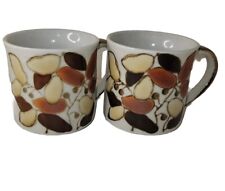2 Vintage  70's Stoneware  Coffee Mugs. picture