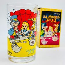 Disney ALICE in WONDERLAND Vintage Mcdonald Glow Glass Japan Cheshire Cat 1991 picture