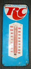 Original Vintage Royal Crown Cola Sign Metal RC Thermometer 1960s picture
