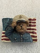 Vintage Boyds Bear Navy Officer American USA Flag Pin Brooch Patriotic picture
