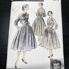 Vintage 1950s Advance 7925 Casual Shirtwaist Dress Sewing Pattern 12 XS USED picture