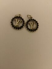 Lot of 2   LOUIS VUITTON LV ZIPPER PULL CHARM Silver tone metal ,  crystal 17mm  picture