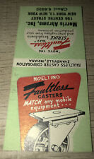 1940s-50s Noelting Faultless Casters Matchbook Morris Abrams Inc. New York NY picture