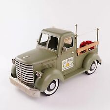 Pre-Lit Decorative Vintage Harvest Truck - Green picture