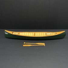 Vintage Orvis Wooden Model Salesman's Sample Canoe with Oars 15¾ inch Rare  picture