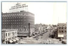 1940 Birds Eye View Hotel Street Huron South Dakota SD RPPC Photo Postcard picture