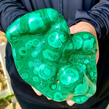 10LB Natural glossy Malachite transparent cluster rough mineral sample picture