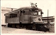 1954 Vintage Real Photo RPPC Postcard Fort Bragg California Train picture