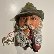 1972 Tyrolean Pipe Bossons Chalkware Ornament Wall Art Decorative Hand Painted picture