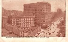 Vintage Postcard Modern San Francisco Scene on Market Street Building California picture