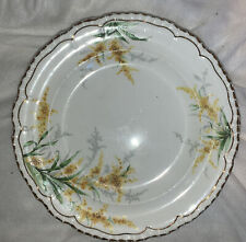 Set Of 4 John Maddock Sons Royal Vitreous England Yellow Floral Design Gold Trim picture