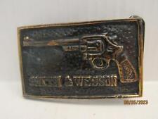 Awesome~Vintage 1970s~SMITH & WESSON PISTOL~Belt Buckle~Solid Brass~Gun~Revolver picture