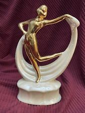 Vintage Art Deco ~ Nude Gold Scarf Dancer ~ 8.5