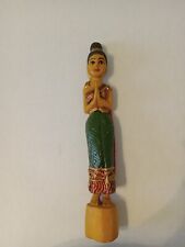 Vintage Thai Swasedee Carved Lady  Statue picture