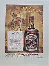 1953 Chivas Regal Scotch Whisky Holiday Print Ad Vacation Scotland Highlander picture