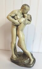 RARE Vintage 1950’s Embracing Lovers Statue Sculpture Signed LCL 12