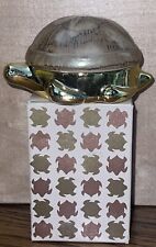 Avon Precious Turtle, Gold Glass Jar, Plastic Lid, Roses, Roses  Cream Sachet picture