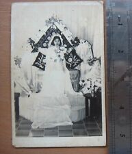 P6-Vintage B/W Old Malaya Malay Girl Marriage Photo picture