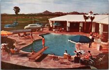 c1950s PHOENIX, Arizona Postcard DESERT INN HOTEL Swimming Pool Scene - Unused picture