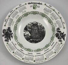 Extremely Rare Weidmannsheil 1982 Calendar Plate Owl Decorative East Germany picture