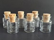 Vtg Princess House Heritage Crystal SPICE JARS  W/CORKS #012, Set Of 6, Preowned picture