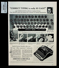 1947 Smith-Corona Portable Typewriter Correct Typing Keys Vintage Print Ad 30250 picture