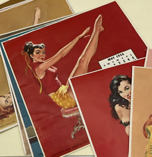1956 Esquire Chiriaka Pinup Desk Calendar 12 Months of Sexy Girls Man Cave Bar picture