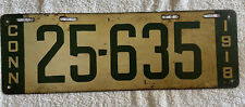 Good Solid 1918 Connecticut License Plate. See My Other Plates picture