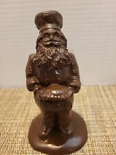 Vintage SMALL CHEF SANTA CLAUS FIGURINE Chocolate MOLD Inspired FAUX Chocolate  picture
