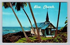 Kona HI-Hawaii, The Blue Church, St Peter By The Sea, Vintage Postcard picture