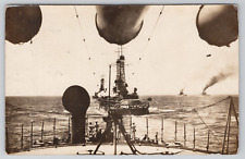 RPPC From USS New York US WWI Navy Battleship Posted 1923 Real Photo Postcard picture