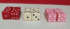 Vintage Ultra Rare Dice Red Pink White Black 12 picture