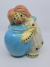 Vintage Ceramic Glazed Clown Cookie Jar Antique 1930-40s Unmarked Estate Find picture